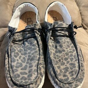Hey Dude Wendy Leopard Print Slip-Ons